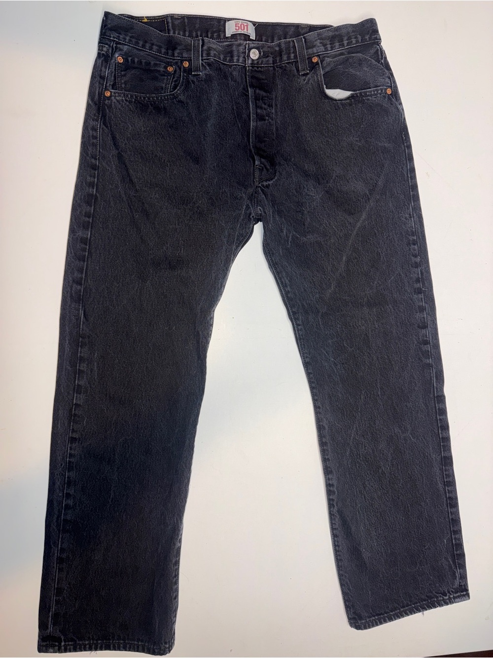 Levi's 501 Black Straight-Leg Men's Jeans 40x32